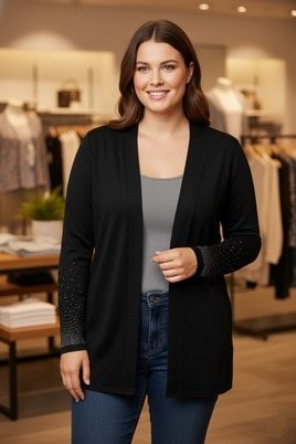 ONLY vest met glittersteentjes op mo