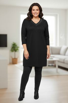 ONLY zwarte jurk met glitterdetail