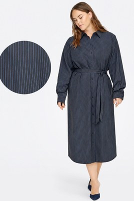 ONLY CARKIMMI LS streep jurk blauw