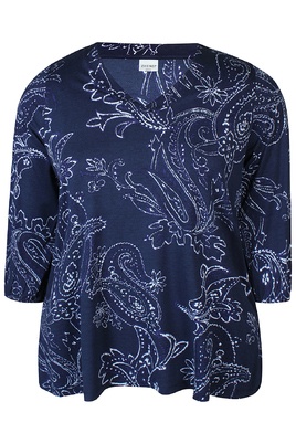 ZHENZI blouse V hals print
