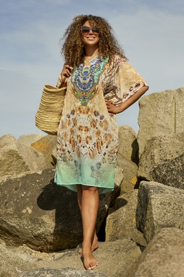 ZHENZI jurk kaftan Myri