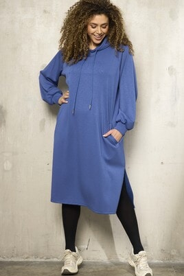 ZHENZI lange sweater capuchon