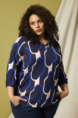ZHENZI blouse 3/4 mouw