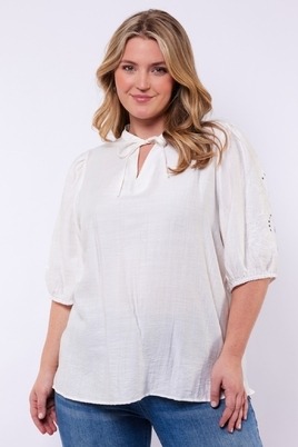 Exxcellent blouse Cambrie pofmouw