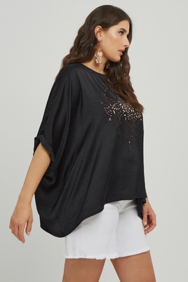 Mat fashion blouse open detail