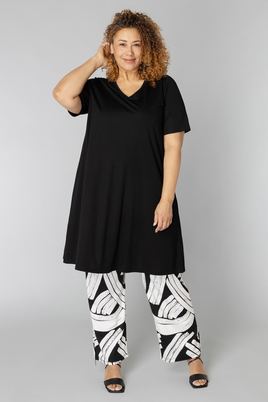 COLLETTA tuniek V hals Alijn zwart
