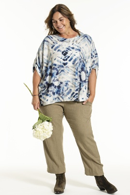 Gozzip wijde blouse linnen look