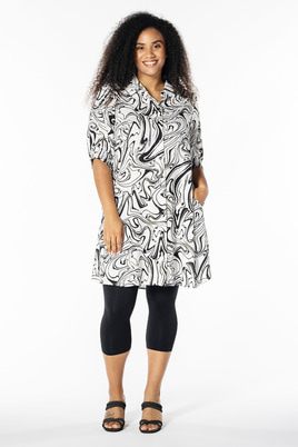 Studio blouse Emilie zwart wit print