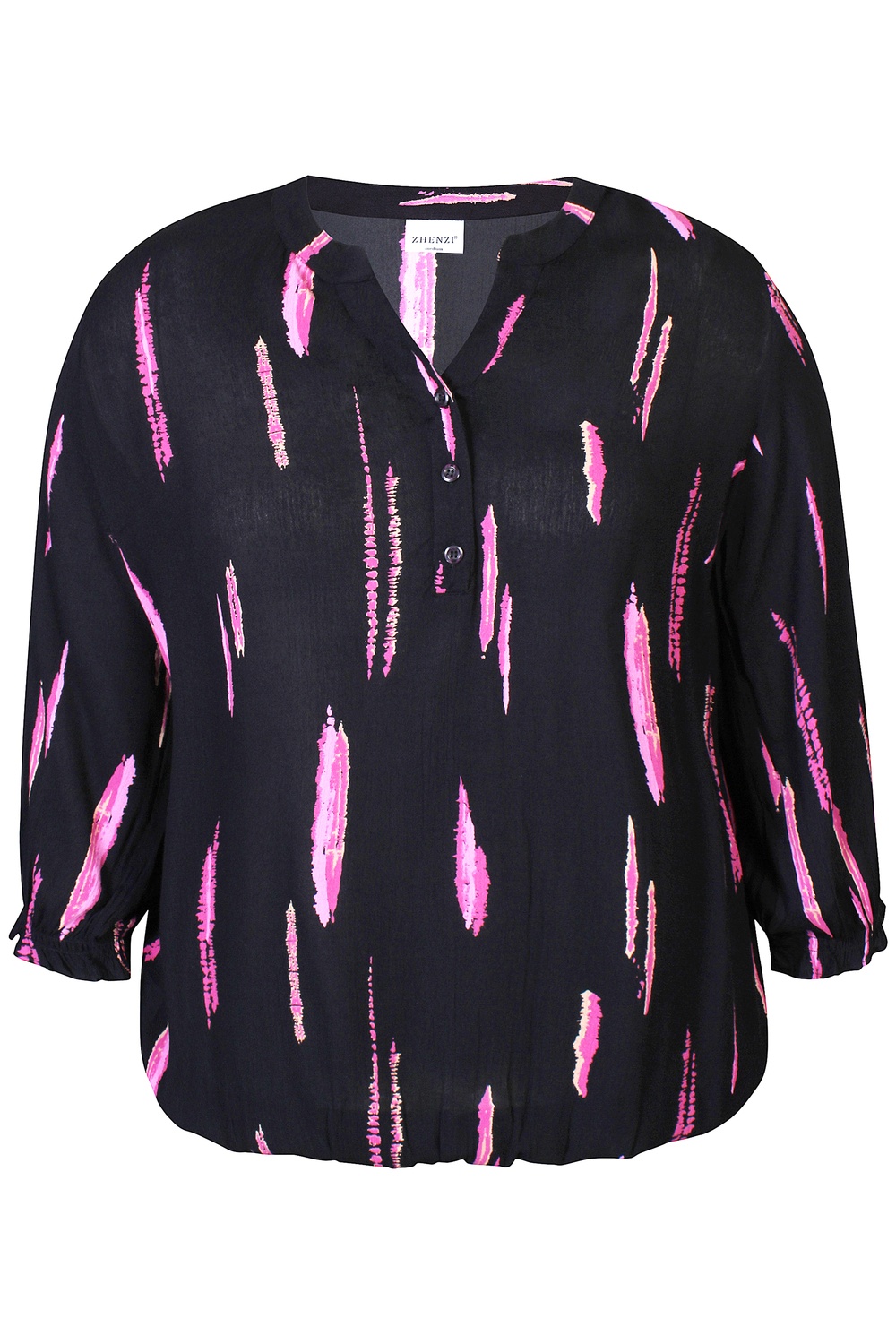 Grote maten damesmode MATELOOS grote maten Designers Clothing ZHENZI blouse Nataly V hals